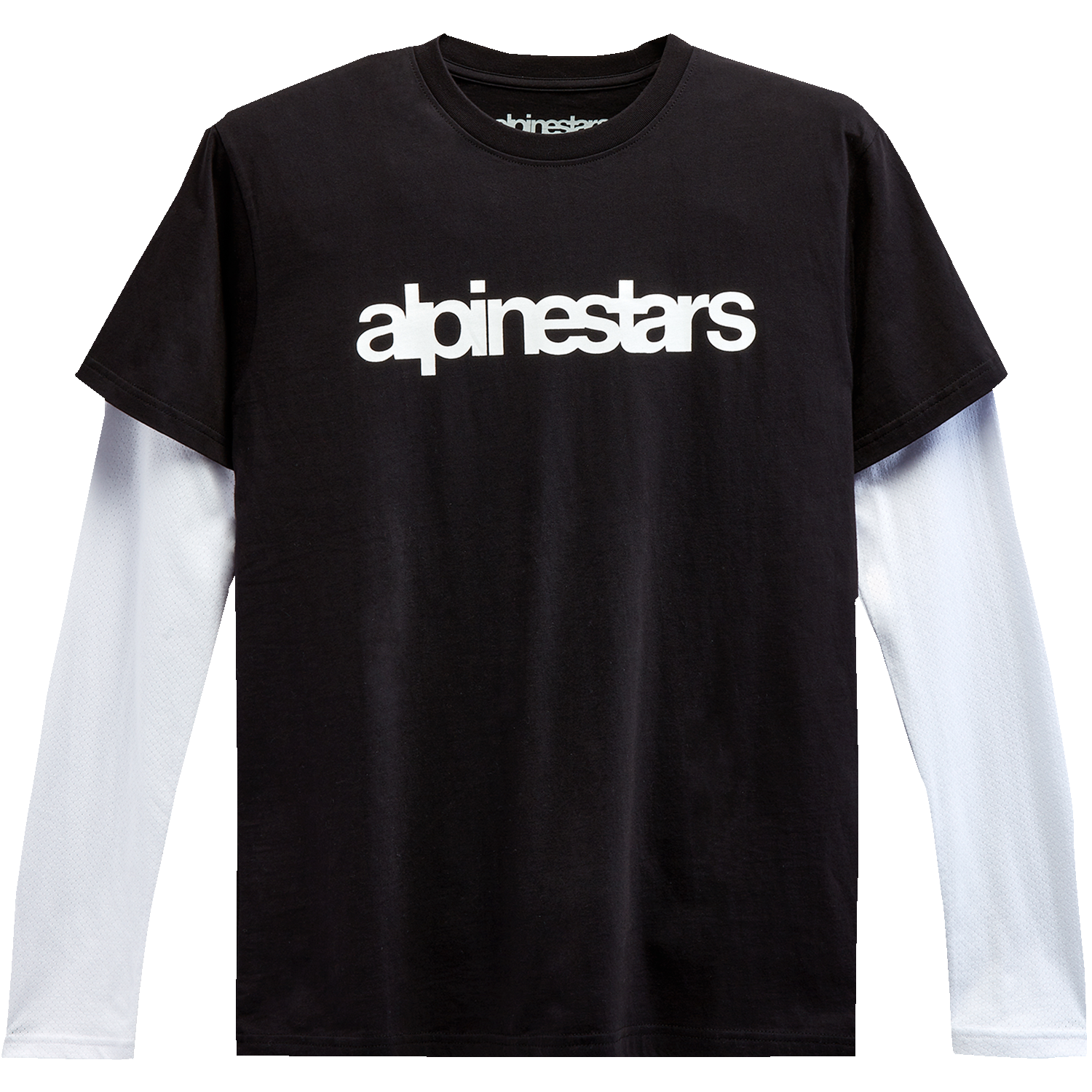 ALPINESTARS Stack Long-Sleeve Knit T-Shirt - Black/White - XL 1213713001020XL