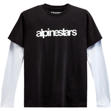 ALPINESTARS Stack Long-Sleeve Knit T-Shirt - Black/White - 2XL 12137130010202X