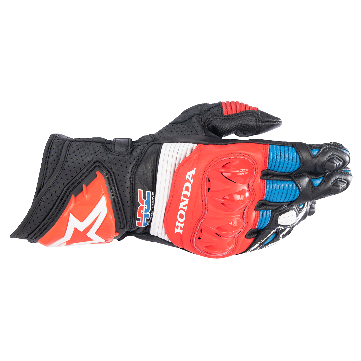 ALPINESTARS Honda GP Pro R3 Gloves - Black/Bright Red/Blue - 3XL 3556223-1317-3X