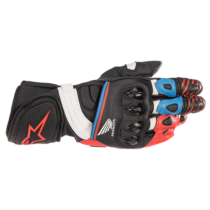 ALPINESTARS Honda GP Plus R v2 Gloves - Black/Bright Red/Blue - Small 3556321-1317-S