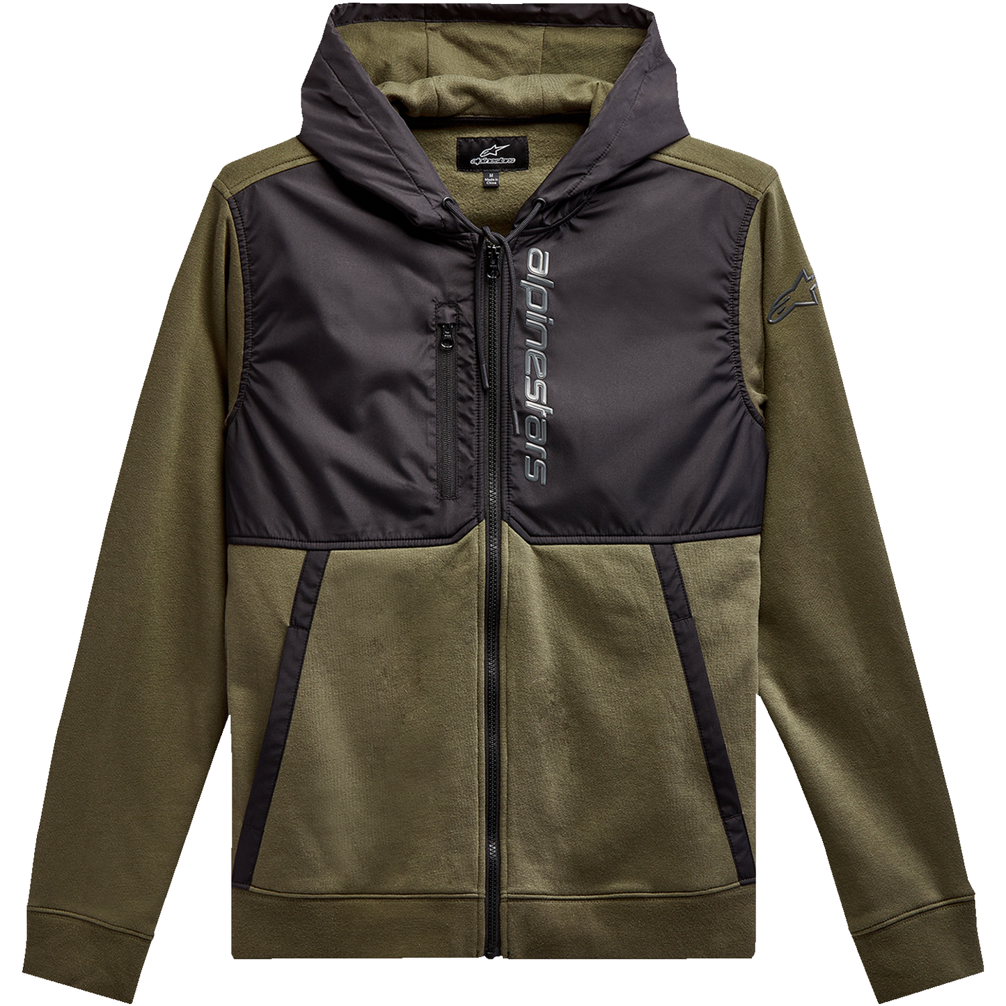 ALPINESTARS Aligned Zip Hoodie - Military/Black - 2XL 12135100069102X