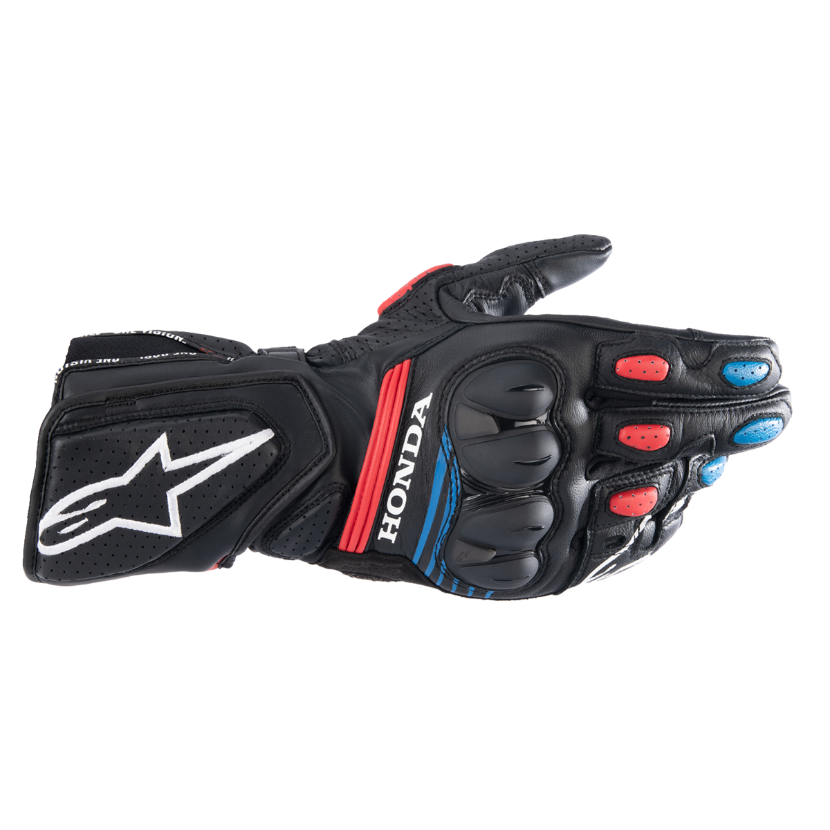 ALPINESTARS Honda SP-8 V3 Gloves - Black/Bright Red/Blue - 2XL 3558423-1317-2X