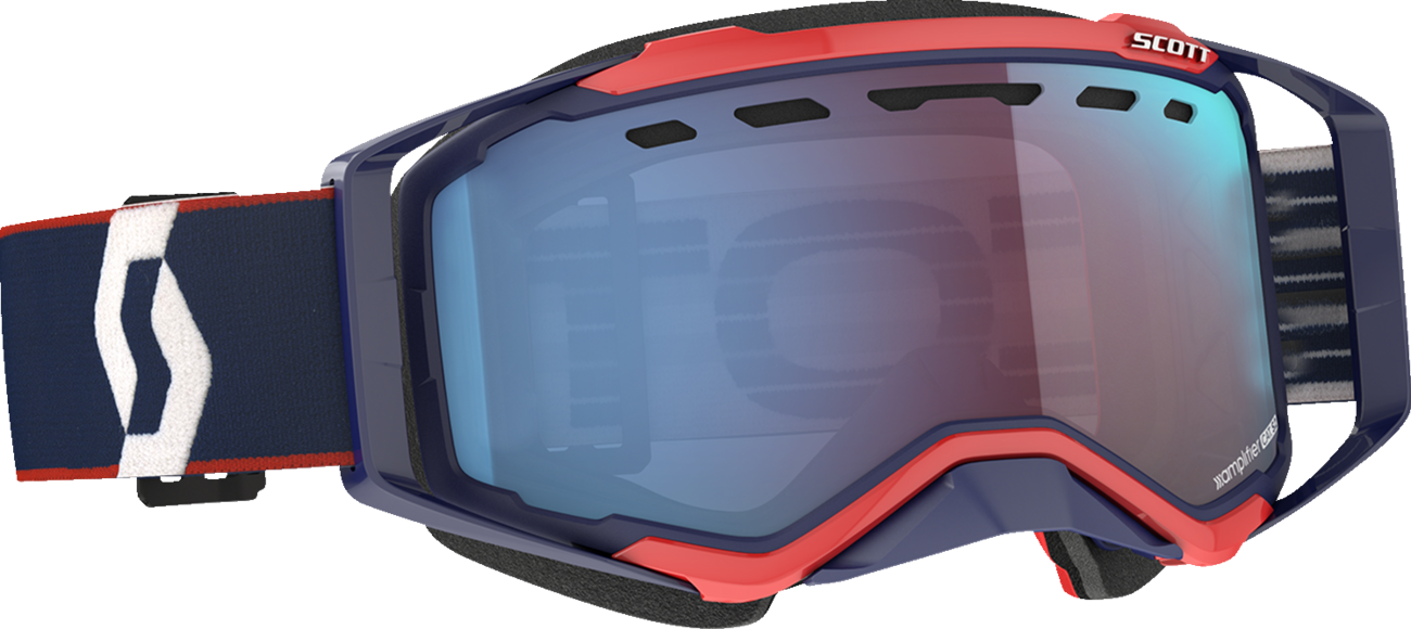 SCOTT Prospect Snow Cross Goggle - Blue/Red - Dual Pane - Enhancer Blue Chrome Lens 272846-6667347