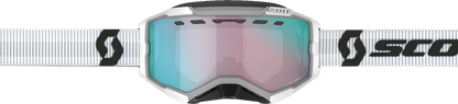 SCOTT Fury Snow Cross Goggle - White - Enhancer Aqua Chrome Lens 278605-0002351