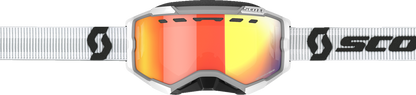 SCOTT Fury LS Snow Cross Goggle - Light Sensitive - White - Red Chrome Lens 278604-0002341