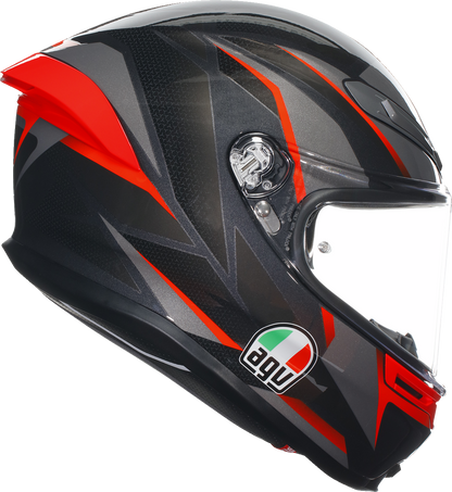 AGV K6 S Helmet - Slashcut - Black/Gray/Red - 2XL 21183950020142X
