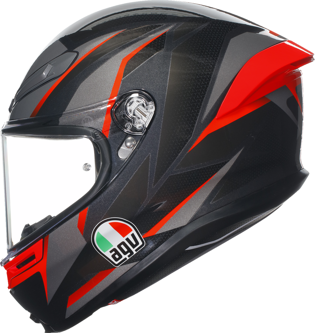 AGV K6 S Helmet - Slashcut - Black/Gray/Red - Medium 2118395002014M