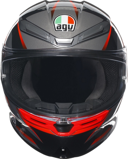 AGV K6 S Helmet - Slashcut - Black/Gray/Red - Medium 2118395002014M