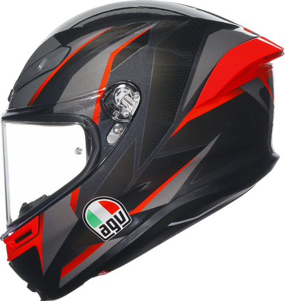 AGV K6 S Helmet - Slashcut - Black/Gray/Red - 2XL 21183950020142X