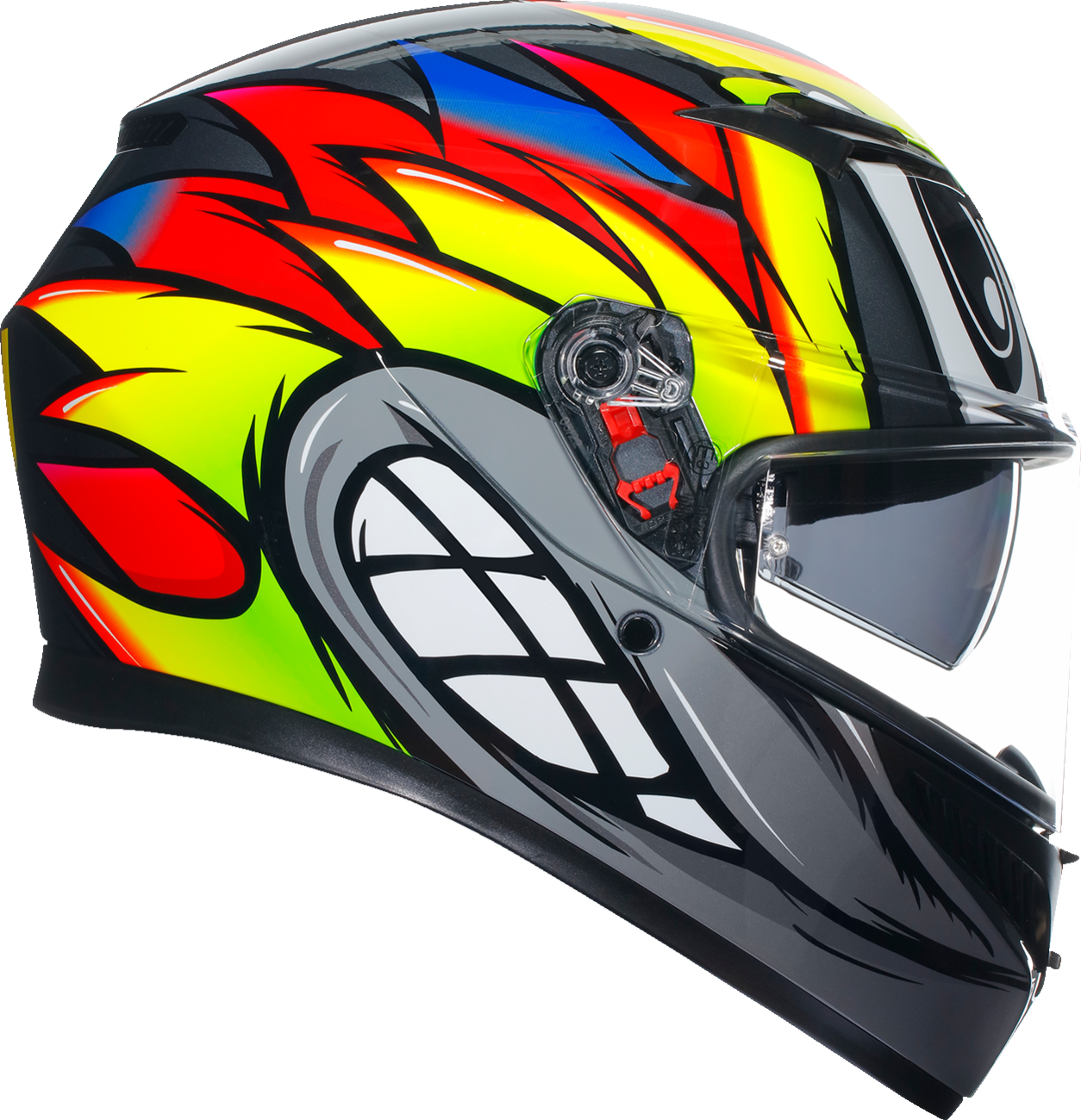 AGV K3 Helmet - Birdy 2.0 - Gray/Yellow/Red - Medium 2118381004012M