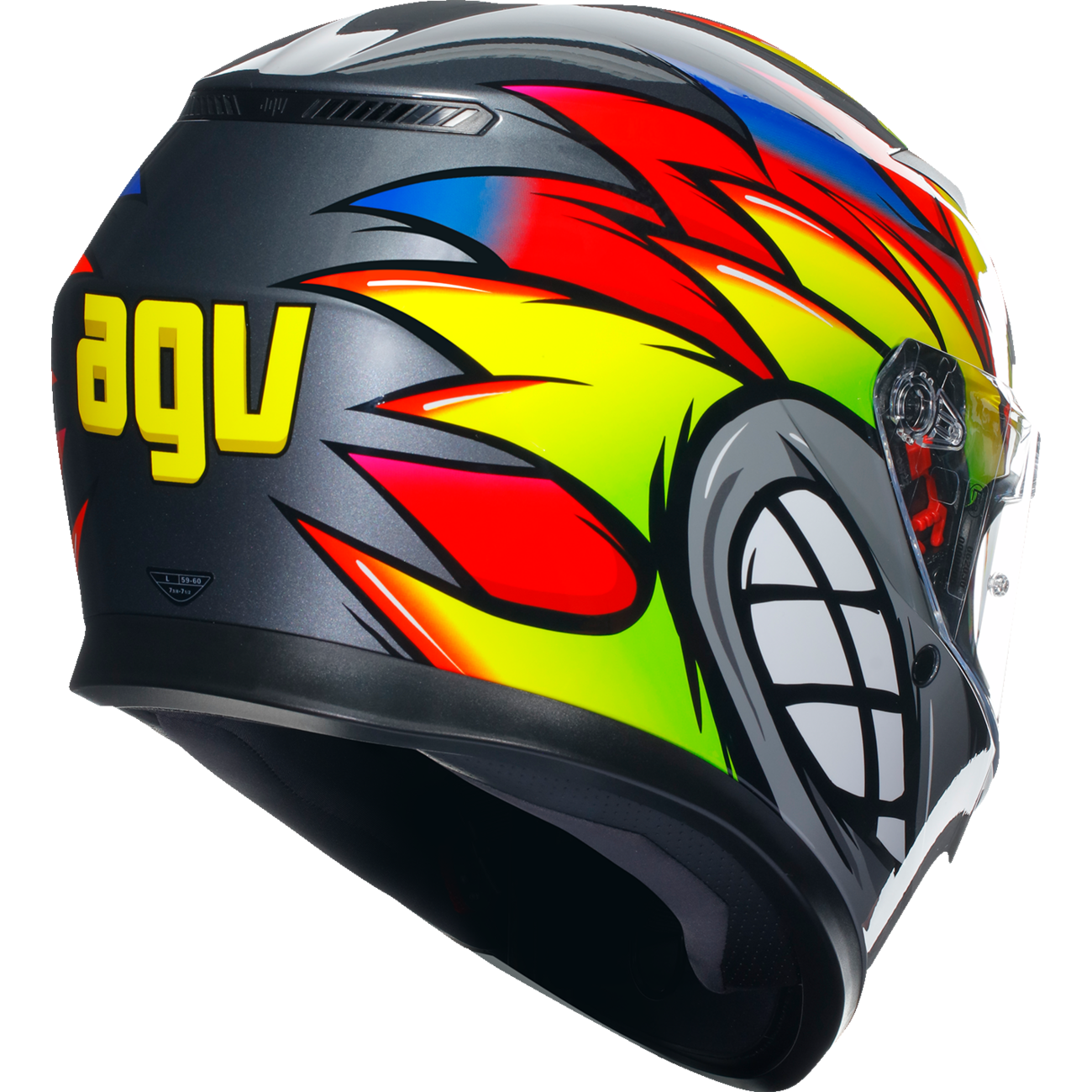 AGV K3 Helmet - Birdy 2.0 - Gray/Yellow/Red - XL 2118381004012XL
