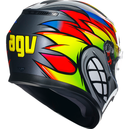 AGV K3 Helmet - Birdy 2.0 - Gray/Yellow/Red - XL 2118381004012XL