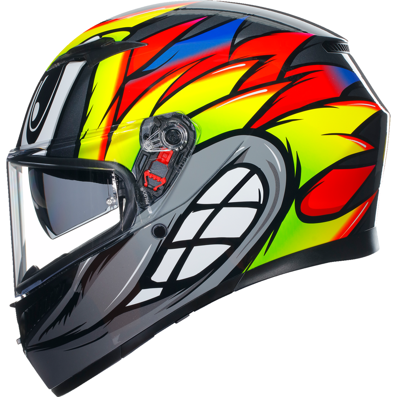 AGV K3 Helmet - Birdy 2.0 - Gray/Yellow/Red - XL 2118381004012XL