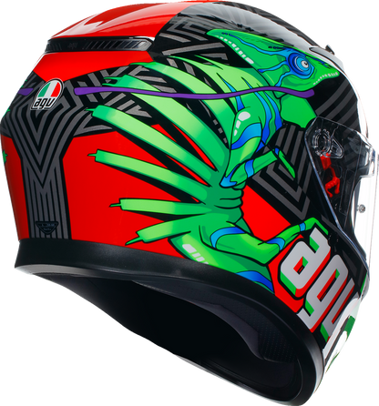 AGV K3 Helmet - Kamaleon - Black/Red/Green - Small 2118381004013S