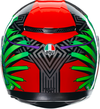 AGV K3 Helmet - Kamaleon - Black/Red/Green - Medium 2118381004013M