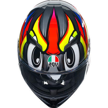 AGV K3 Helmet - Birdy 2.0 - Gray/Yellow/Red - Small 2118381004012S