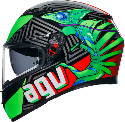 AGV K3 Helmet - Kamaleon - Black/Red/Green - Small 2118381004013S