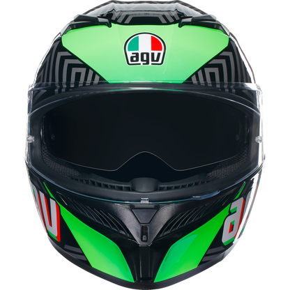 AGV K3 Helmet - Kamaleon - Black/Red/Green - 2XL 21183810040132X
