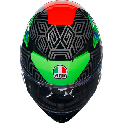 AGV K3 Helmet - Kamaleon - Black/Red/Green - 2XL 21183810040132X