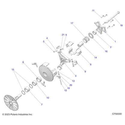 Polaris RZR Thrust Washer, Genuine OEM Part 7556938, Qty 1