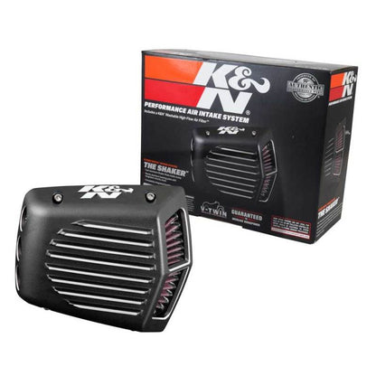 K&N Street Metal Intake System for 01-16 Harley-Davidson Softail/Dyna - Shaker Black