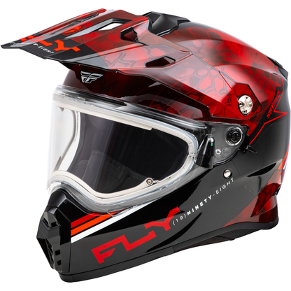Trekker Cw Conceal Helmet Elec Shld Red/Black Sm