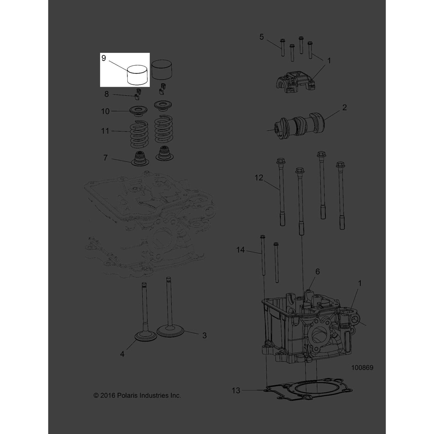 Polaris ATV Graded Valve Tappet, 3.875, Genuine OEM Part 5139458-388, Qty 1