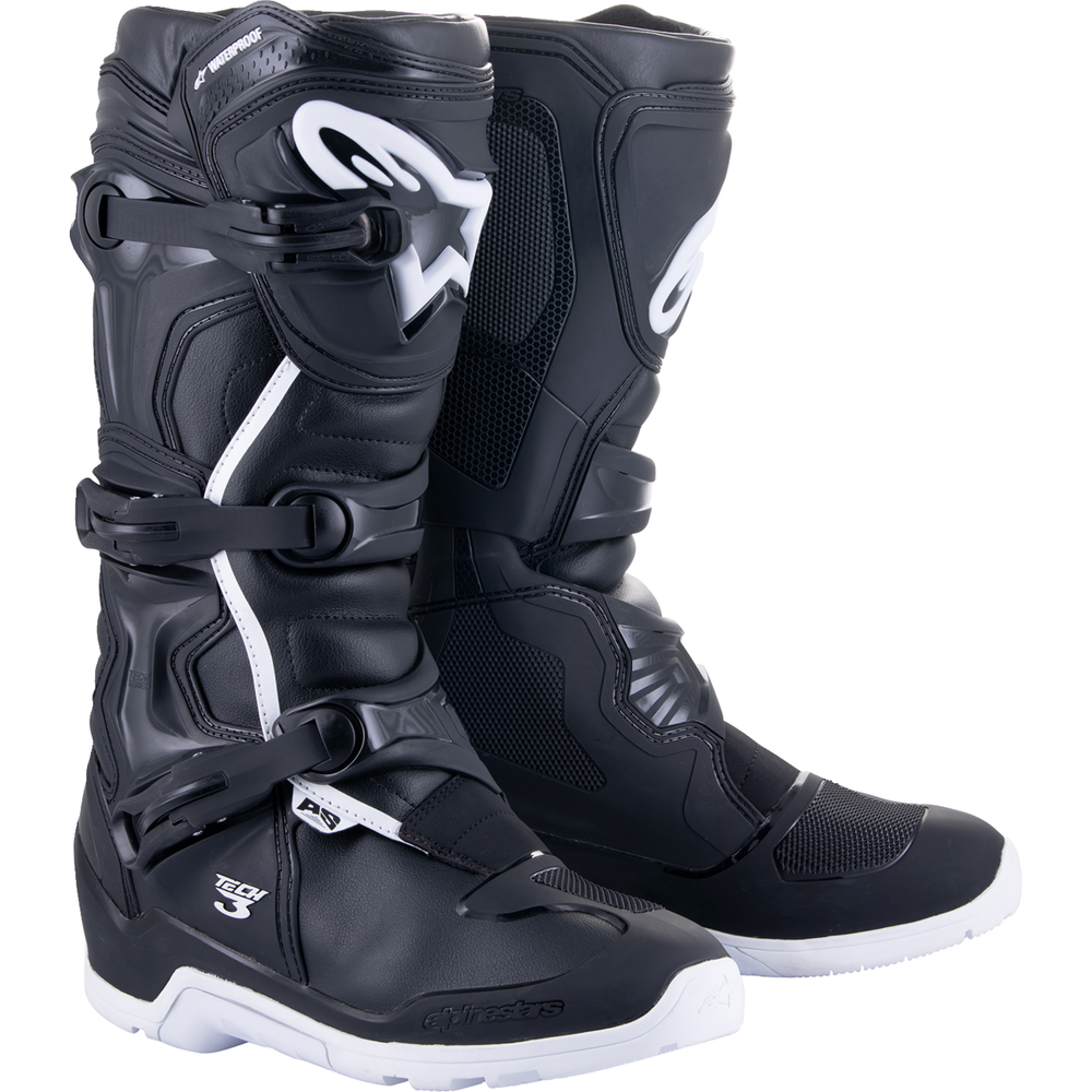 ALPINESTARS Tech 3 Enduro Waterproof Boots - Black/White - US 8 / EU 42 2013324-12-8