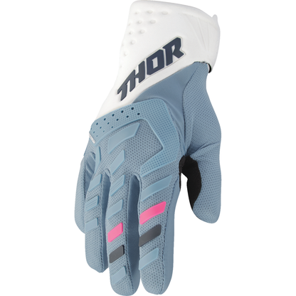 THOR Women's Spectrum Gloves - Starlight Blue/White - Large 3331-0266