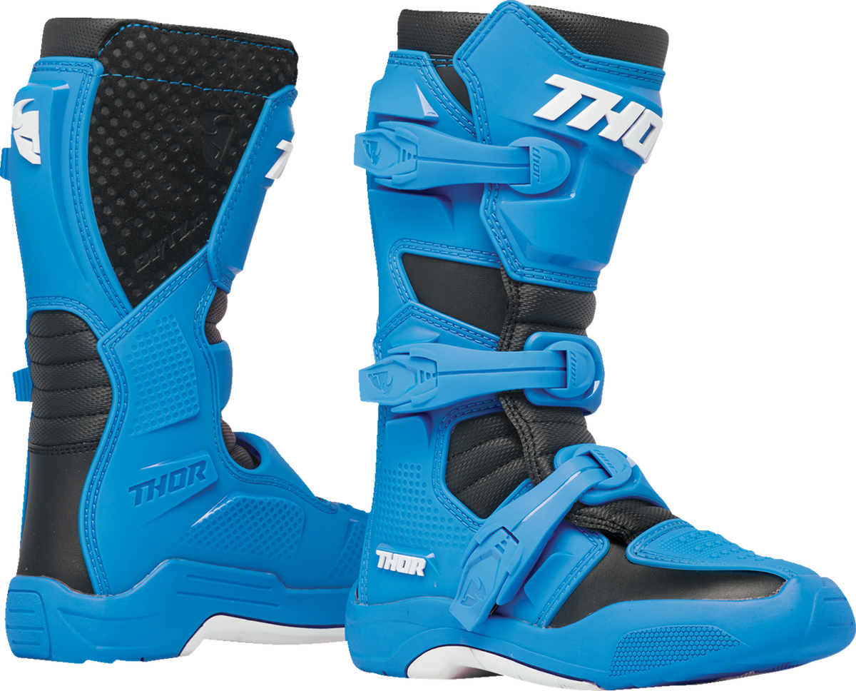 THOR Youth Blitz XR Boots - Black/Blue - US 3 3411-0733