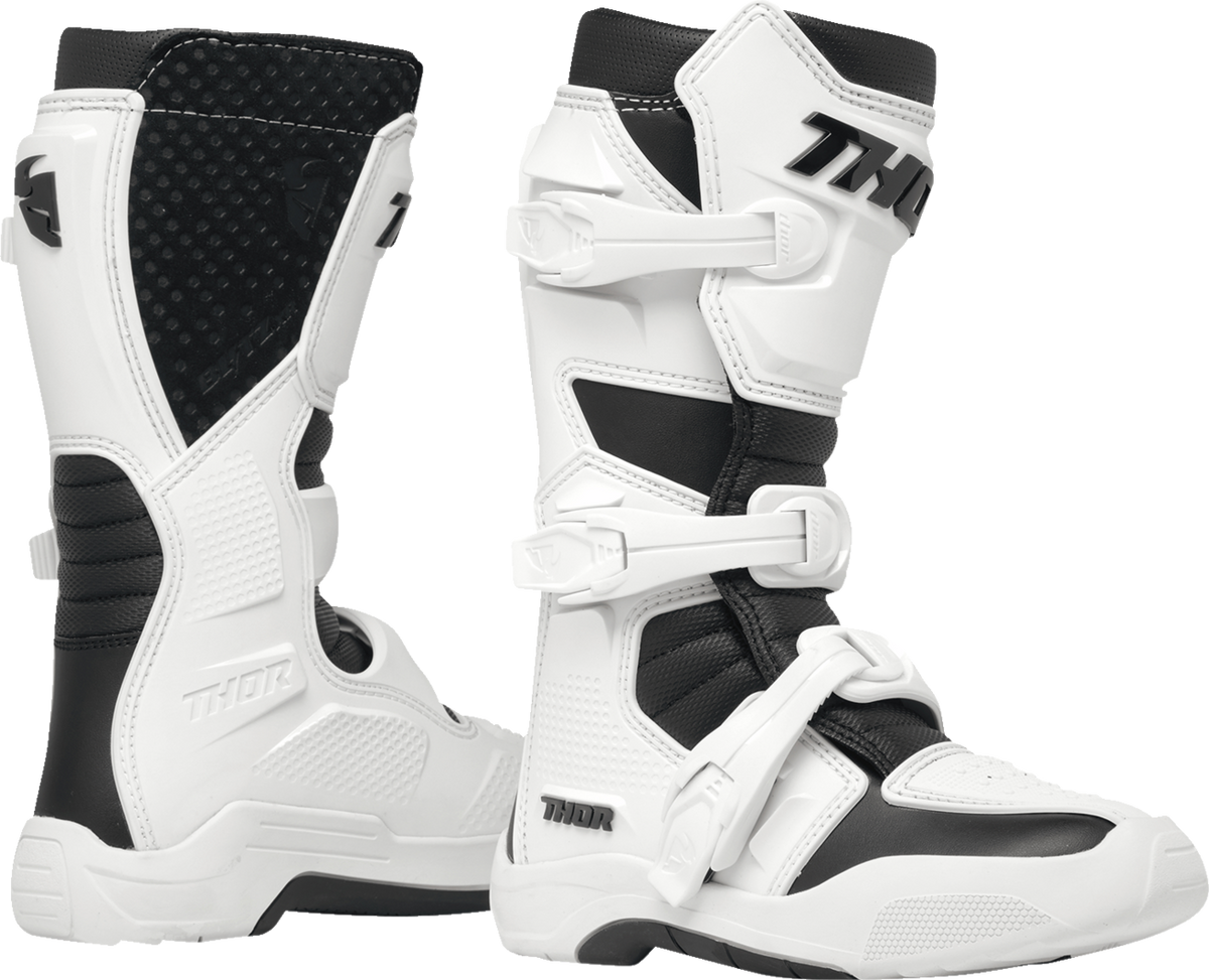 THOR Youth Blitz XR Boots - White/Black - US 1 3411-0745