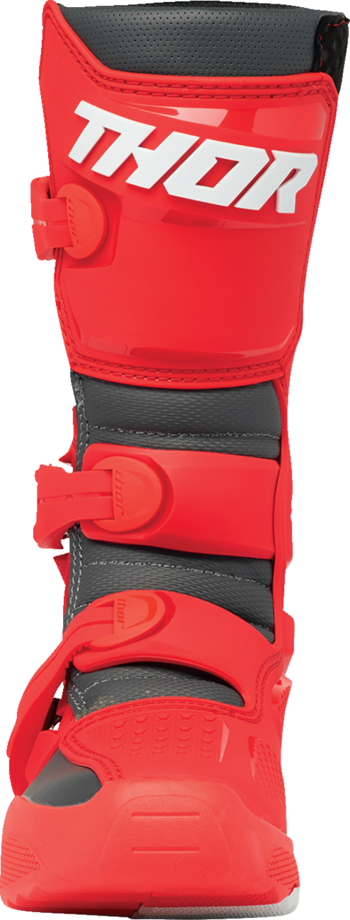 THOR Youth Blitz XR Boots - Red/Charcoal - US 5 3411-0756