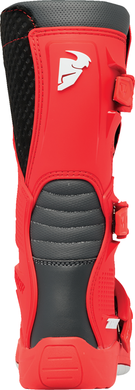 THOR Youth Blitz XR Boots - Red/Charcoal - US 5 3411-0756