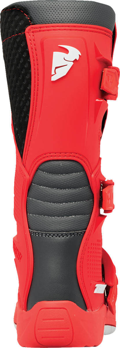 THOR Youth Blitz XR Boots - Red/Charcoal - US 5 3411-0756