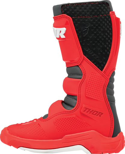 THOR Youth Blitz XR Boots - Red/Charcoal - US 5 3411-0756