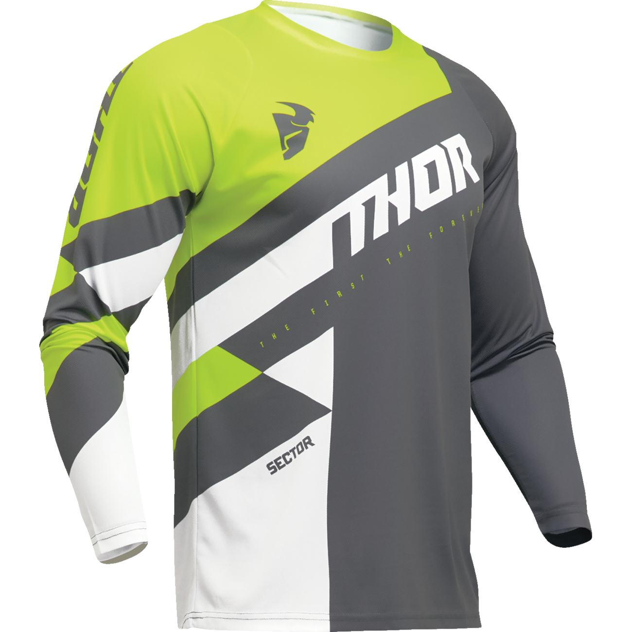 THOR Sector Checker Jersey - Gray/Acid - Small 2910-7594