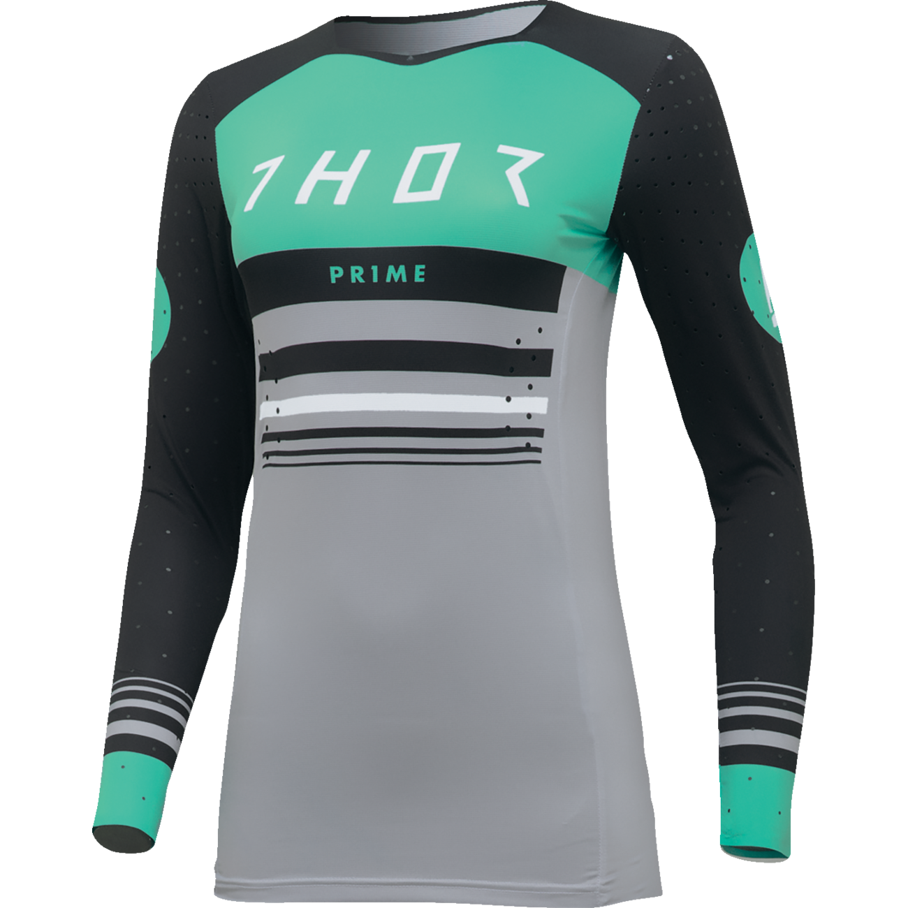 THOR Women's Prime Blaze Jersey - Black/Mint - XS 2911-0278