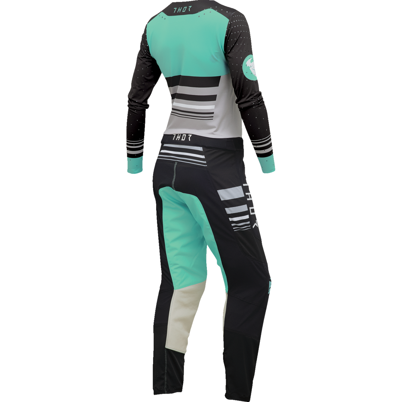 THOR Women's Prime Blaze Jersey - Black/Mint - XS 2911-0278