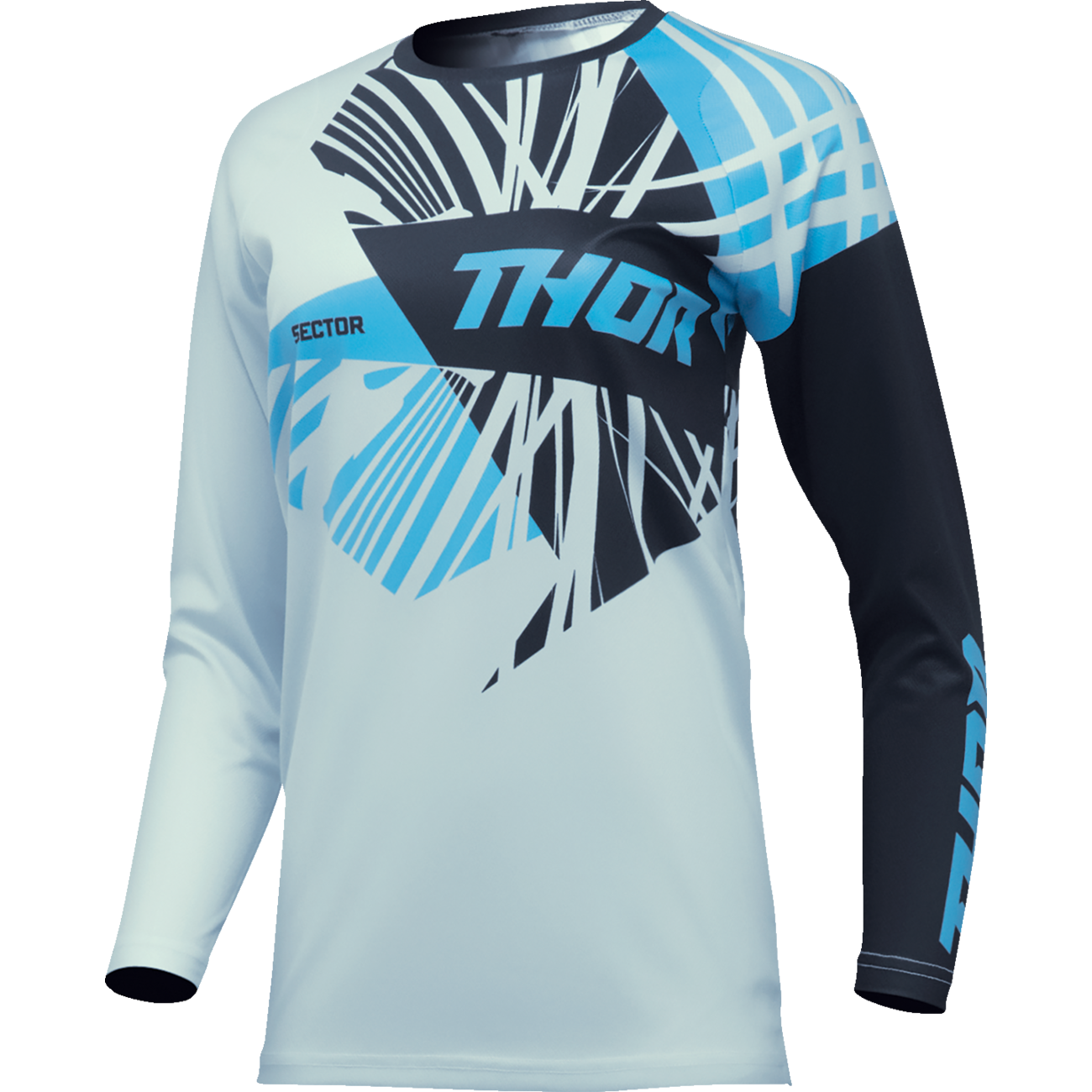 THOR Women's Sector Split Jersey - Starlight Blue/Black - XS 2911-0288