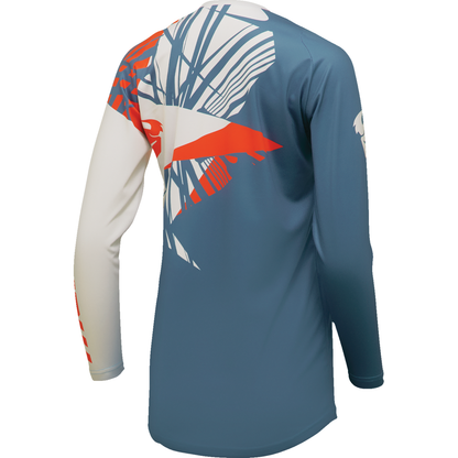 THOR Women's Sector Split Jersey - Blue Steel/Vintage White - Large 2911-0297