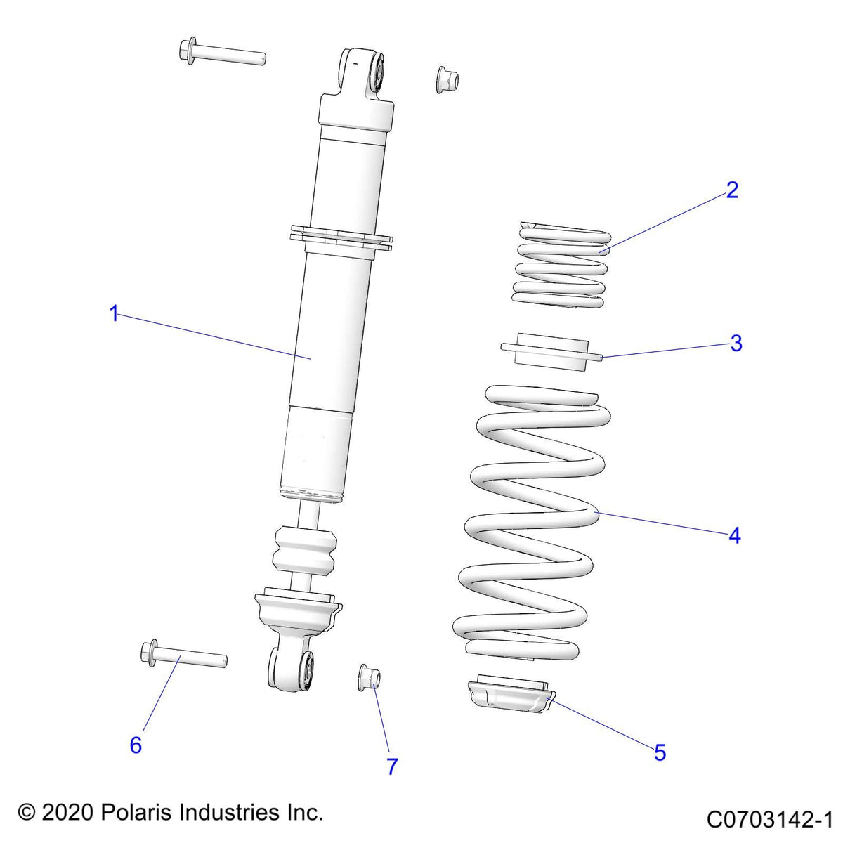 Polaris RZR Retainer Spring, Genuine OEM Part 1501096, Qty 1