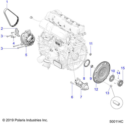 Polaris Slingshot FLYWHEEL-RING,GEAR [INCL. 9,13,14], Genuine OEM Part 3023447, Qty 1