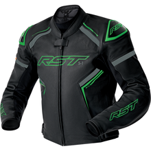 S1 D3o Leather Jacket Blk/Gry/Flo Grn Lg