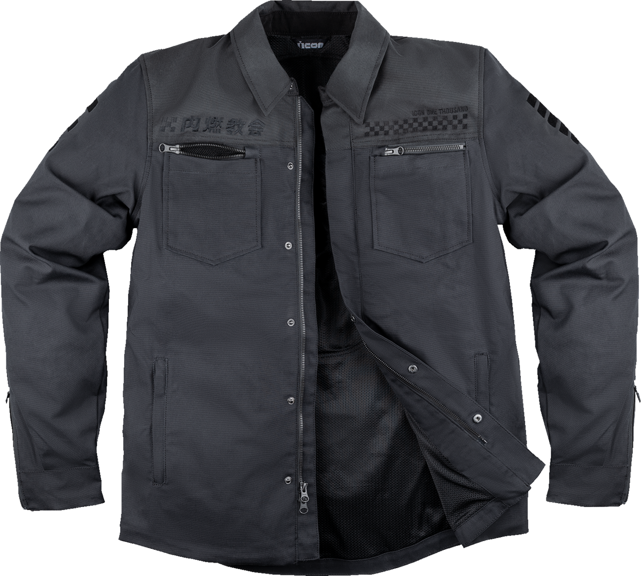 ICON Upstate Canvas National™ Jacket - Black - Medium 2820-6561