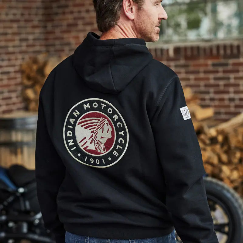 
                      
                        Men's Applique Headdress Hoodie, Black
                      
                    