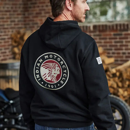 Men's Applique Headdress Hoodie, Black