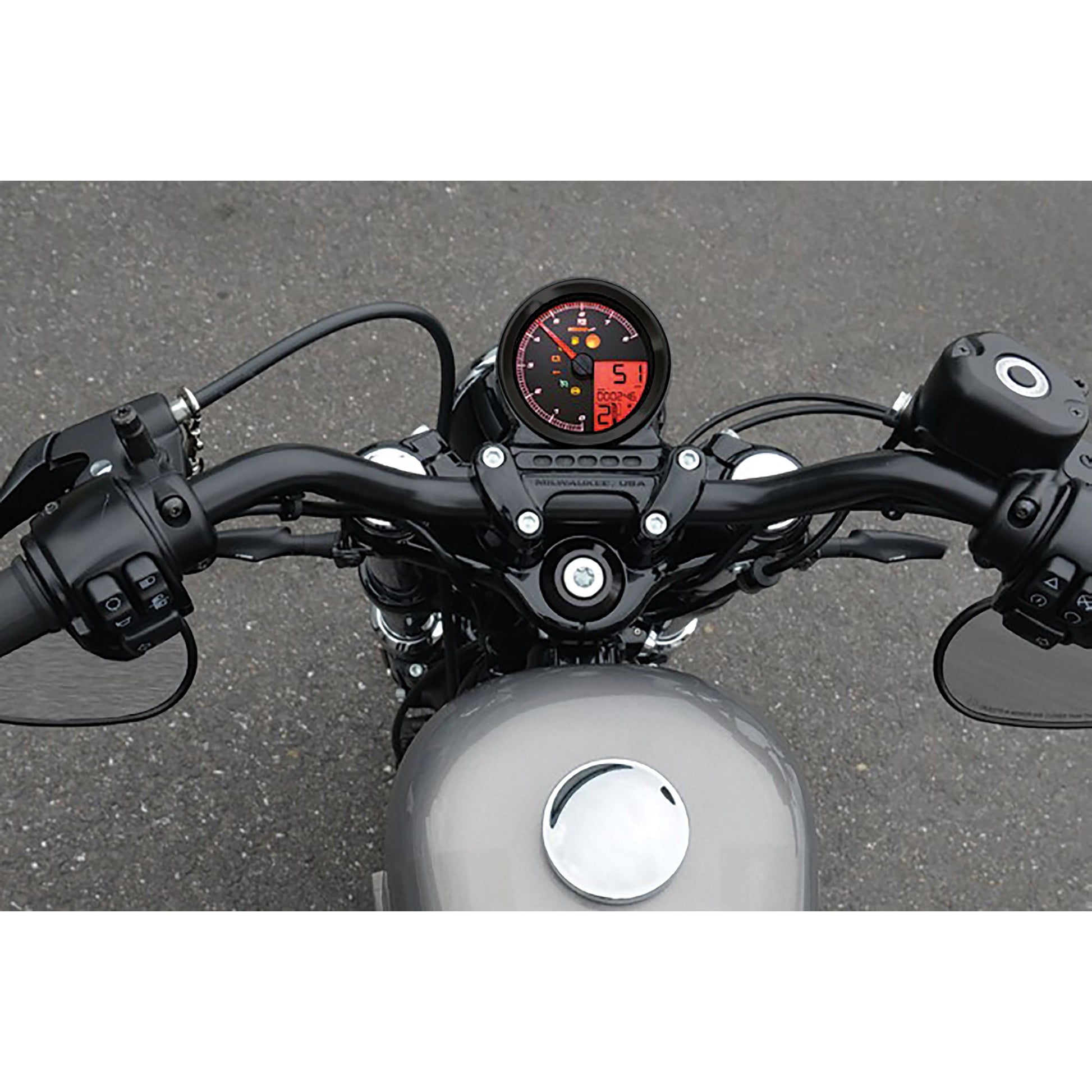 Speedo / Tach Blk Bezel Lcd Color Change Display