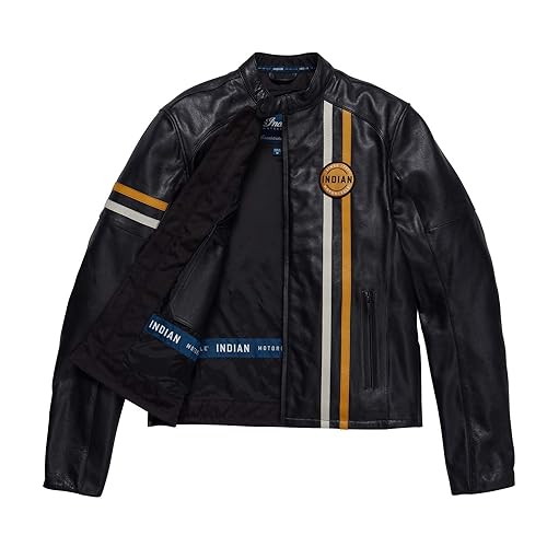 
                      
                        Indian Motorcycle Men's Cafe Leather Jacket, Black
                      
                    