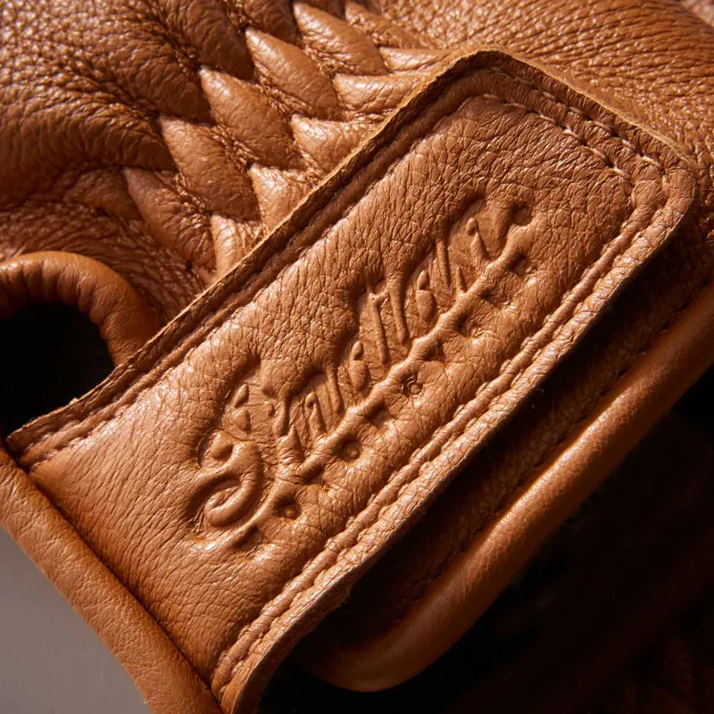 Indian Motorcycle Men's Deerskin Strap Glove, Tan 2860663