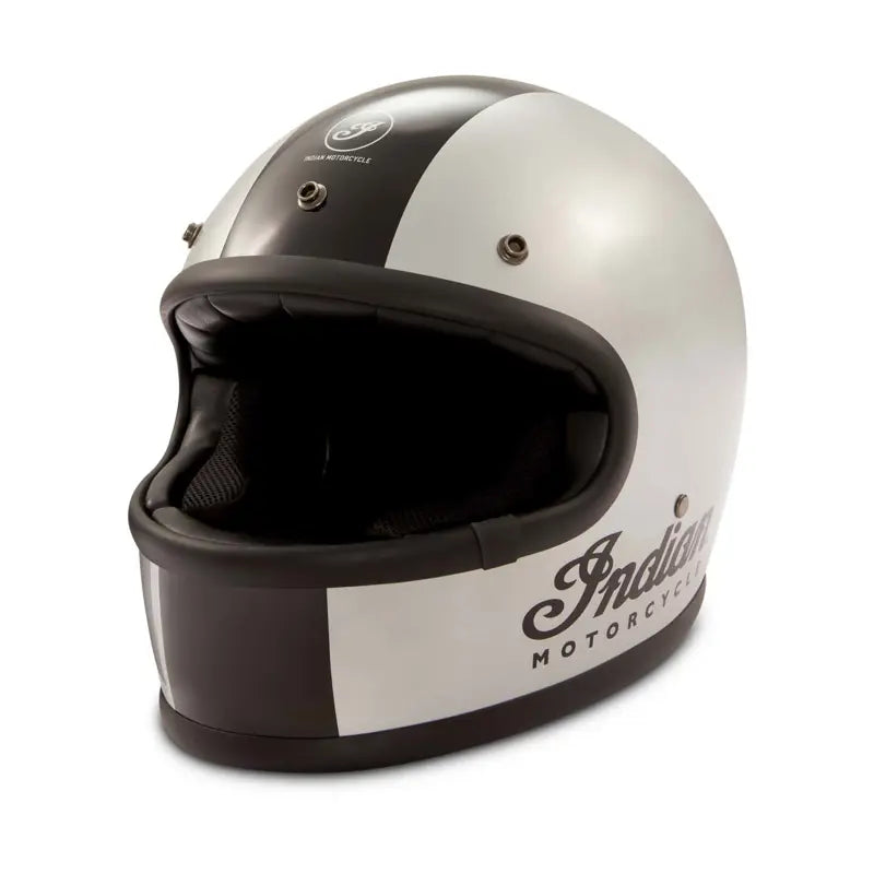 
                      
                        Gloss Stripe Retro Full Face Helmet, Silver
                      
                    